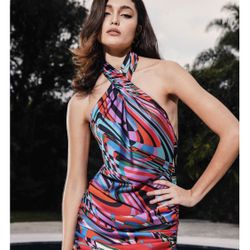 PatBo - PSICODELIA BACKLESS MINI DRESS