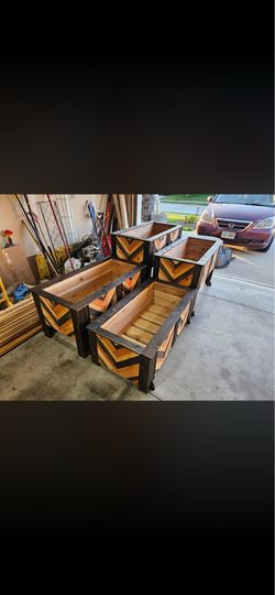 Luxury Modern Rustic Cedar Planters (With Wheels & Elevated Options)