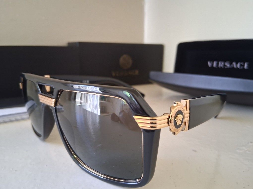 Versace Gold Black Sunglasses