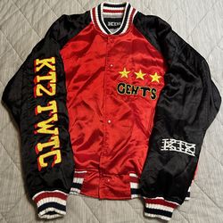 Very Rare-KTZ Red And Black Souvenir Jacket With Character Embroidery On The Back. Unisex Size Large