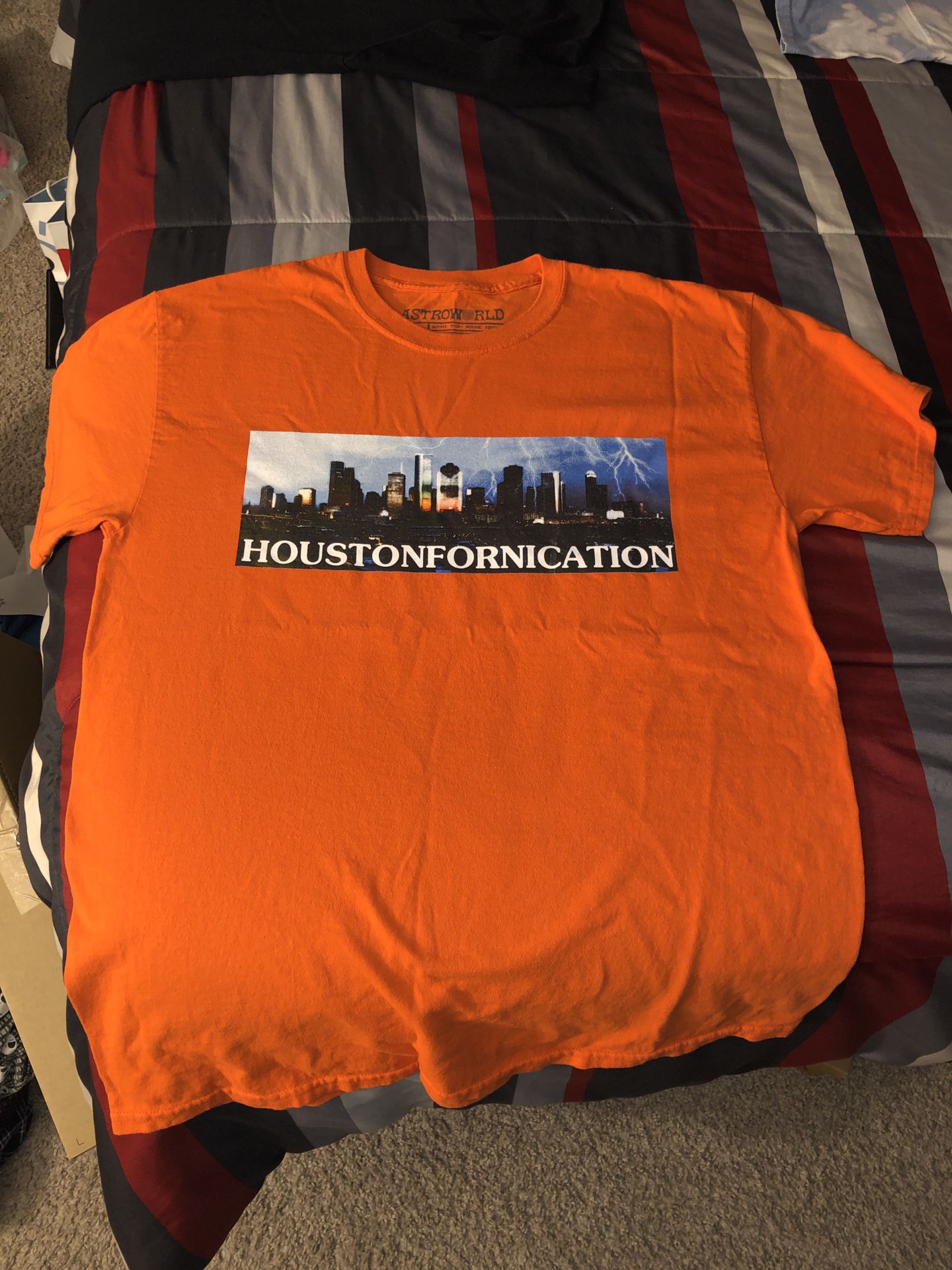 Travis Scott Astroworld Houston Exclusive T-Shirt Orange