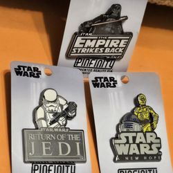 Disney Star Wars Augmented Reality Enamel Metal Pin Badge Collectible Combo Set 