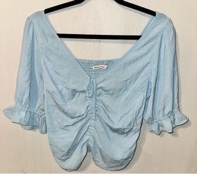 Blue Top Ruched