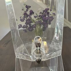 Acrylic Beverage Dispenser Clear With Base 3.5 Gallon
