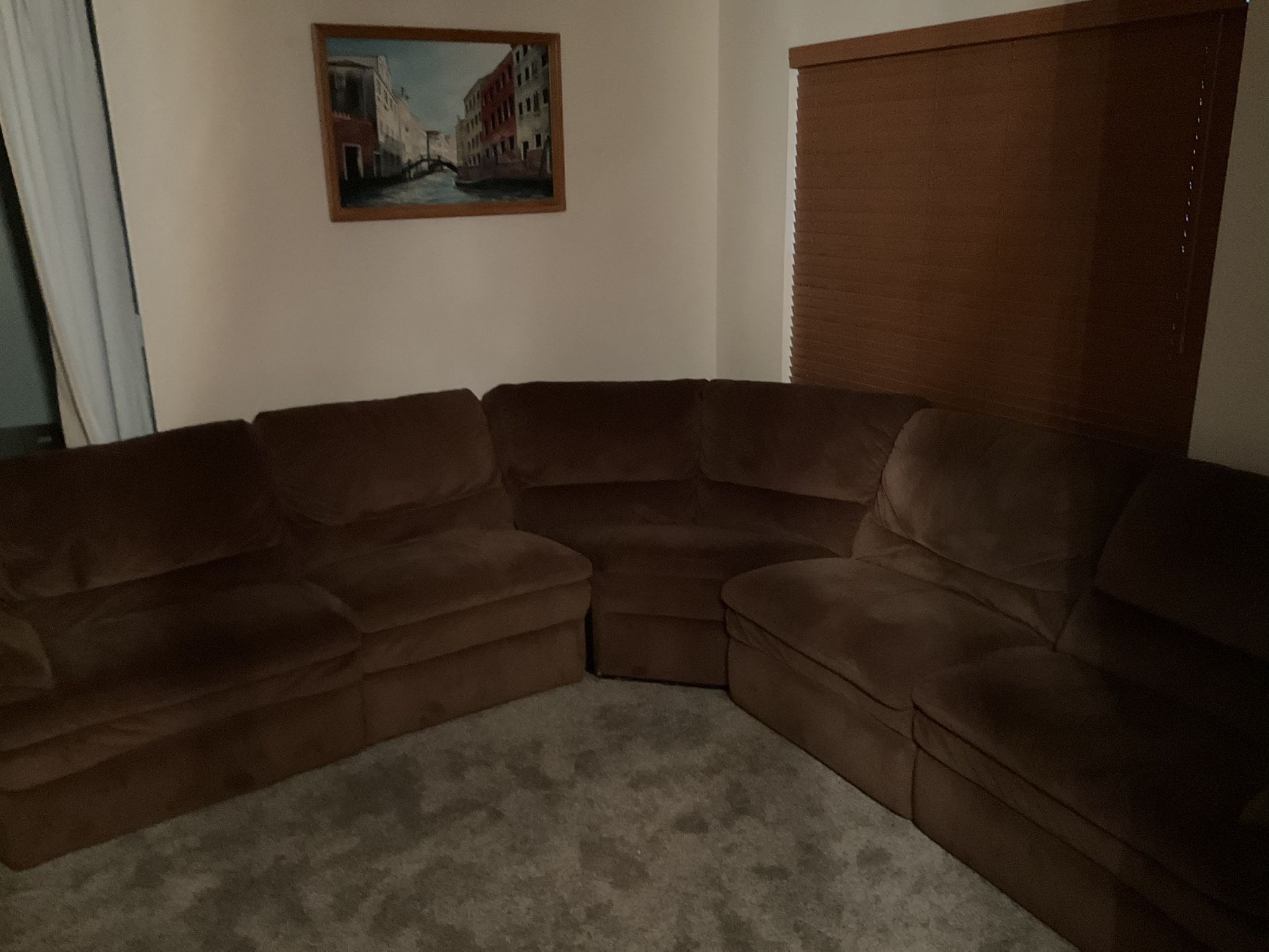 Wrap Around Reclining Sectional Couch