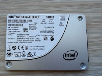 Intel SSD D3-S4510 3.84TB SATA 2.5" Enterprise Drive