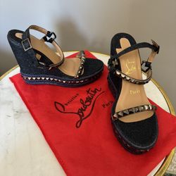 Christian Louboutin Slingback Sandal Wedges 