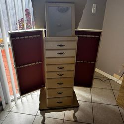 Antique Jewelry Armoire 