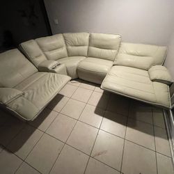 Spartacus POWER Reclining Sectional Sofa - Off White 