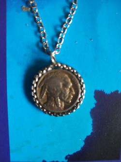 Authentic 1936 Indian head Buffalo nickel necklace