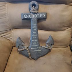 Anchor 15 1/2 x 10 Inches Wall Hanger Proverb 3:5
