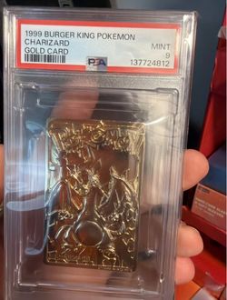 Burger King Charizard gold bar PSA9 highest grade possible!