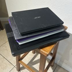Laptops Mix Lot Of 5 For Parts Or repair Only / Complete Lot Only 