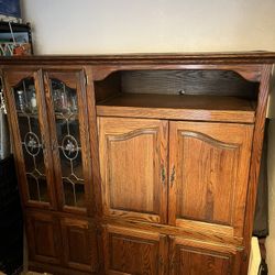 Wooden entertainment center 