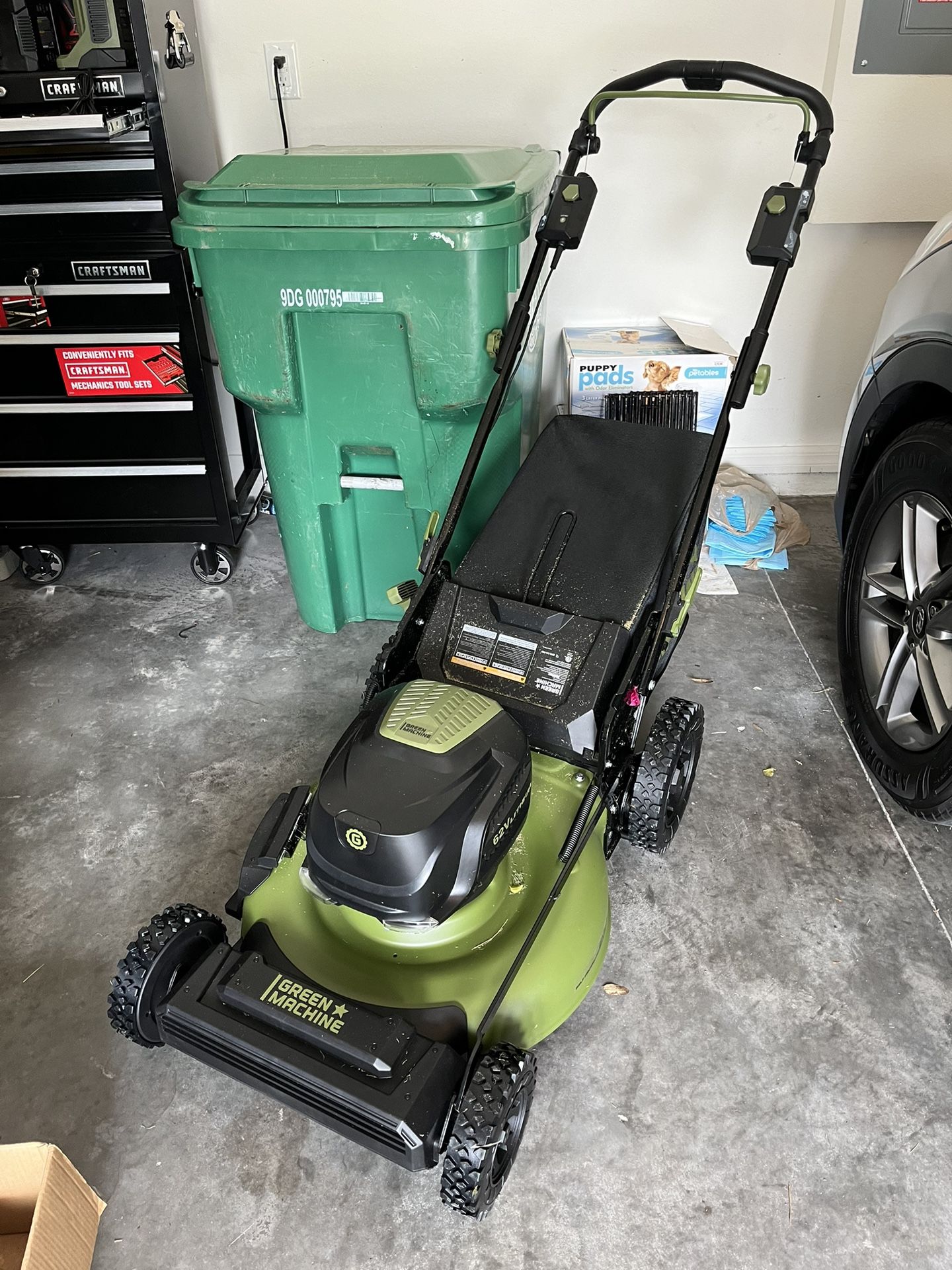 Green Machine 62V Brushless 22 in. Electric Self-Propelled Lawn Mower