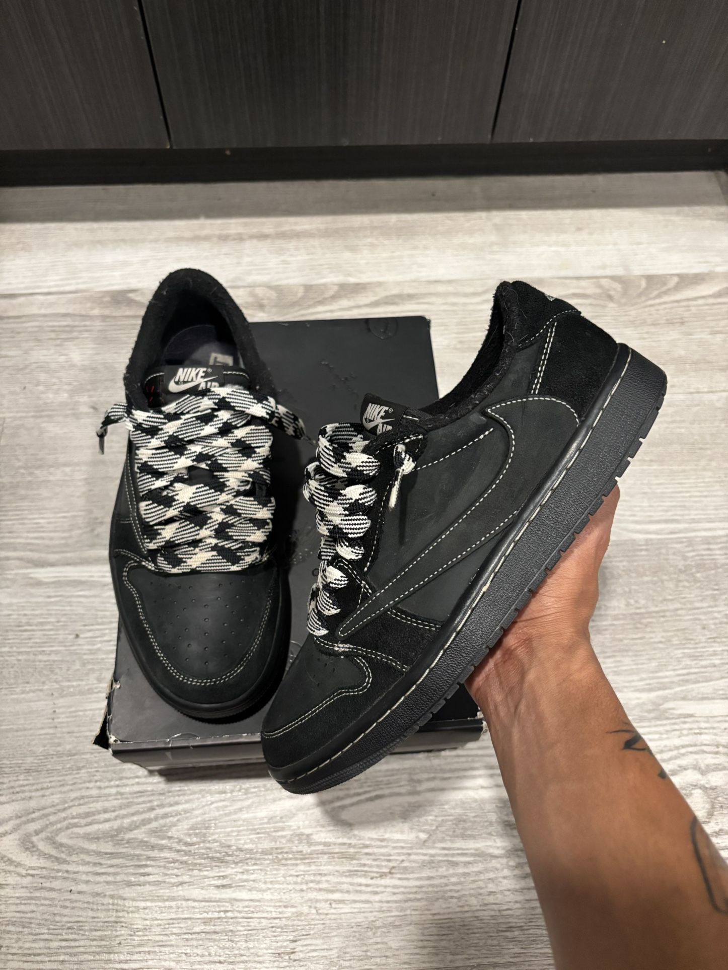 Travis Scott x Air Jordan 1 Retro Low  OG SP Black Phantom 