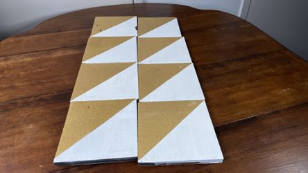 Umbra Graph Cork Bulletin board Set Of 8 Gold and White