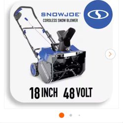 Snow Blower 48v.    Only Used Once 