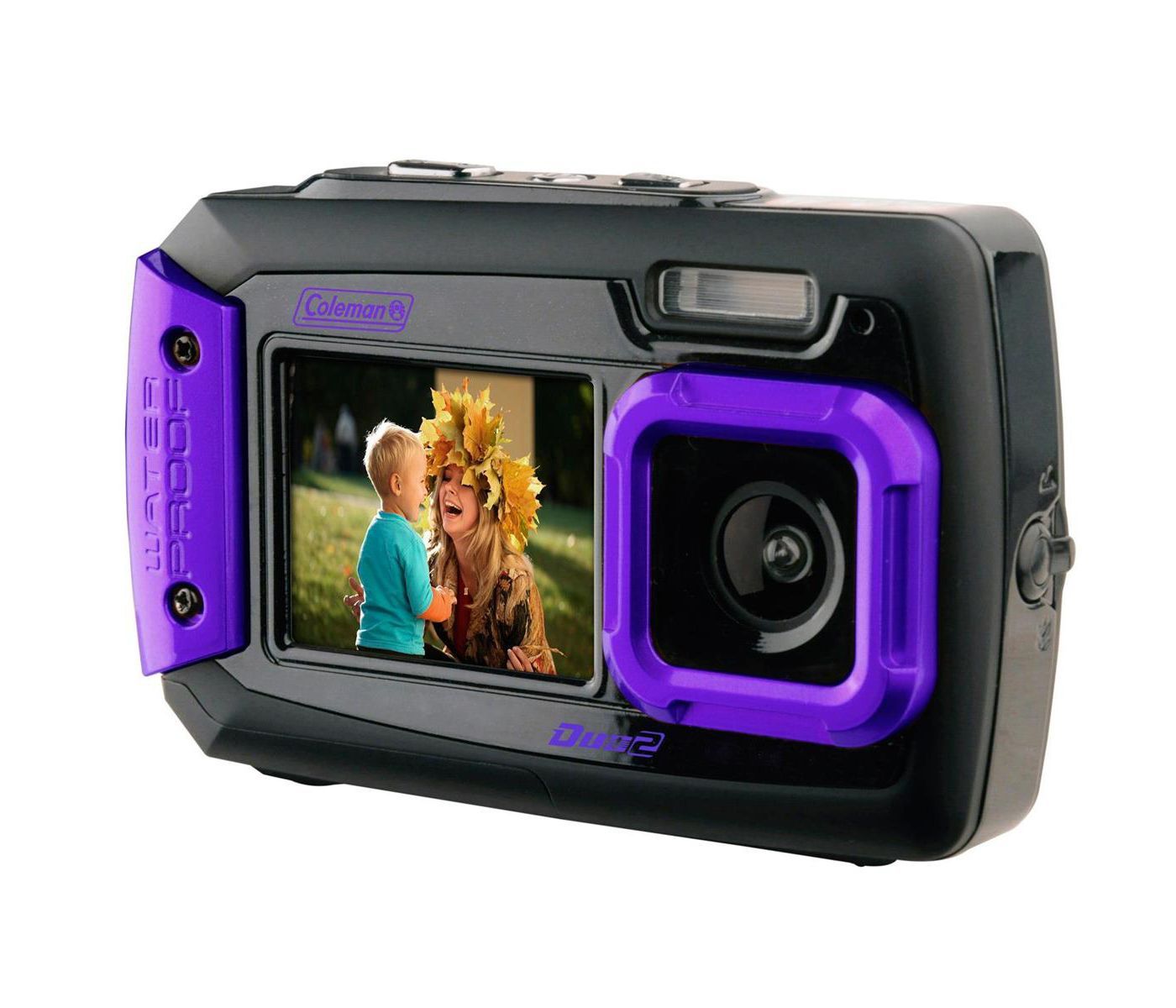 Coleman® Coleman® 20.0-megapixel Duo2 Dual-screen Waterproof Digital Camera (purple)