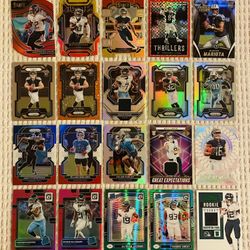 Tennessee Titans 40 Card Football Lot! Rookies, Prizms, Parallels, Memorabilia, Case Hits, Short Prints, Variations & More!