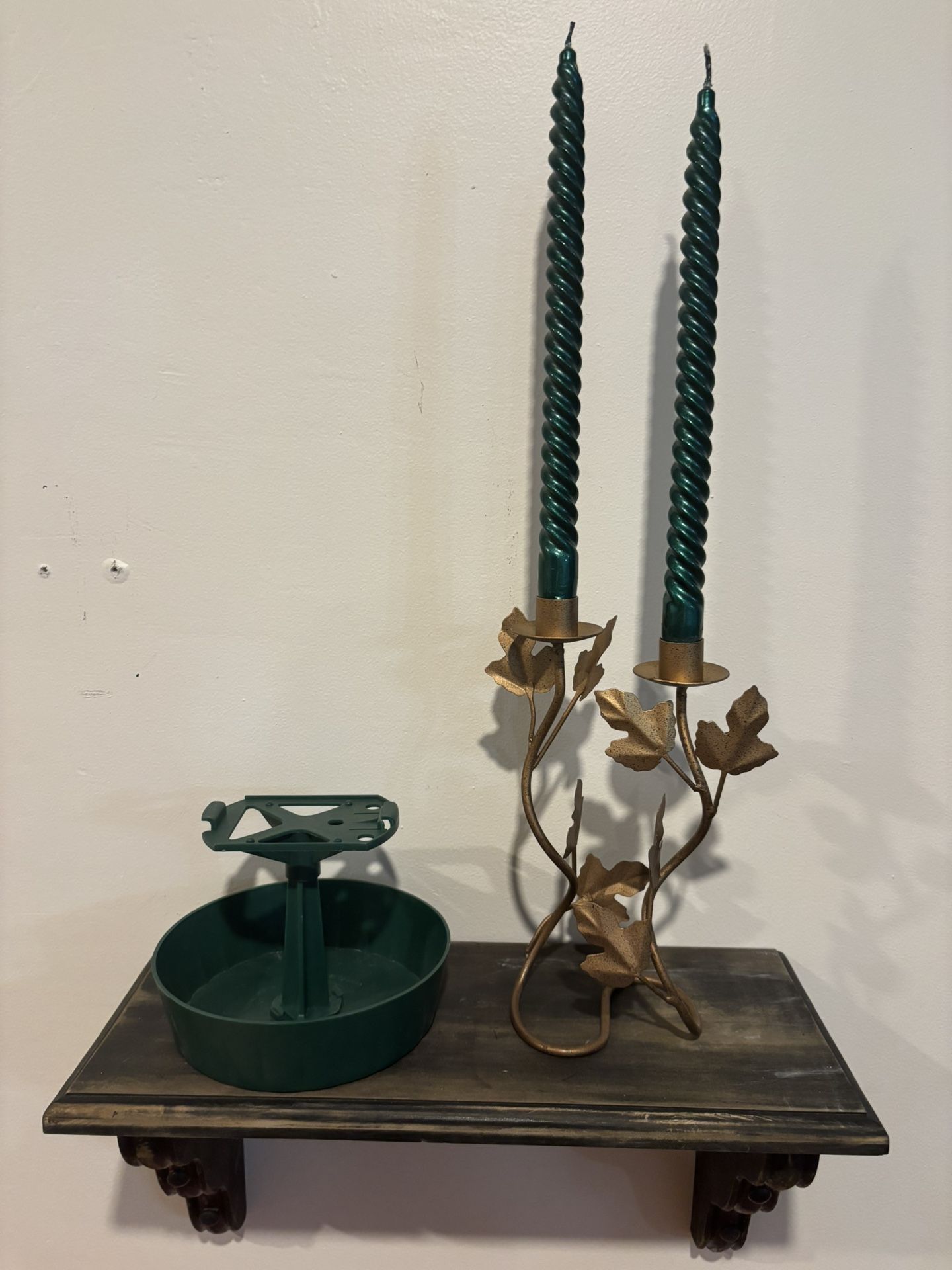 4 Fall Candle Holders With Arrangement Container $8 Each Or $28 For All