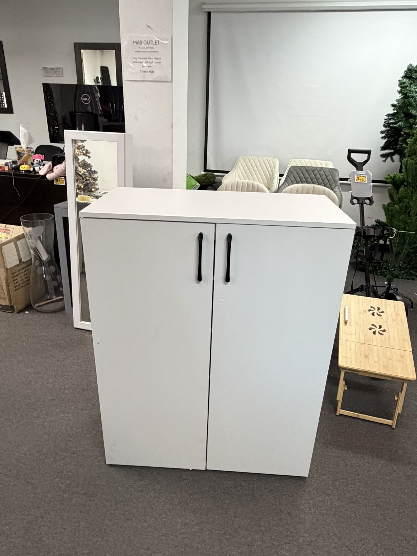 New assembled- Modern Storage Cabinet Shoe Rack with Doors and Shelves Large Capacity Moisture-Proof White 31.5" L x 15.7" W x 40.6" H