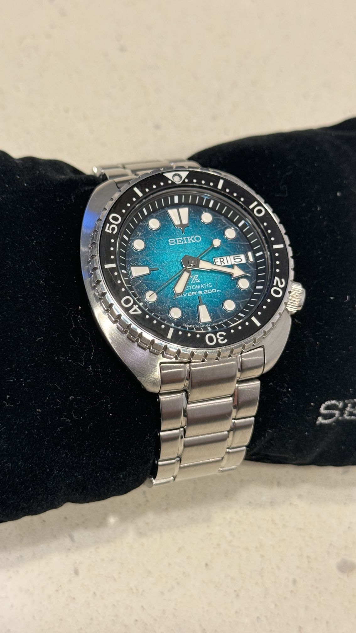 Seiko Prospex US Special Edition Ocean Conservation Turtle Diver 200m Automatic Turquoise Dial Watch SRPH57