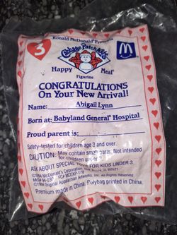Vintage McDonald's Cabbage Patch toy in bag 1990s