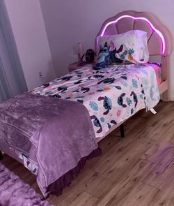 Twin size bed frame and bookshelf