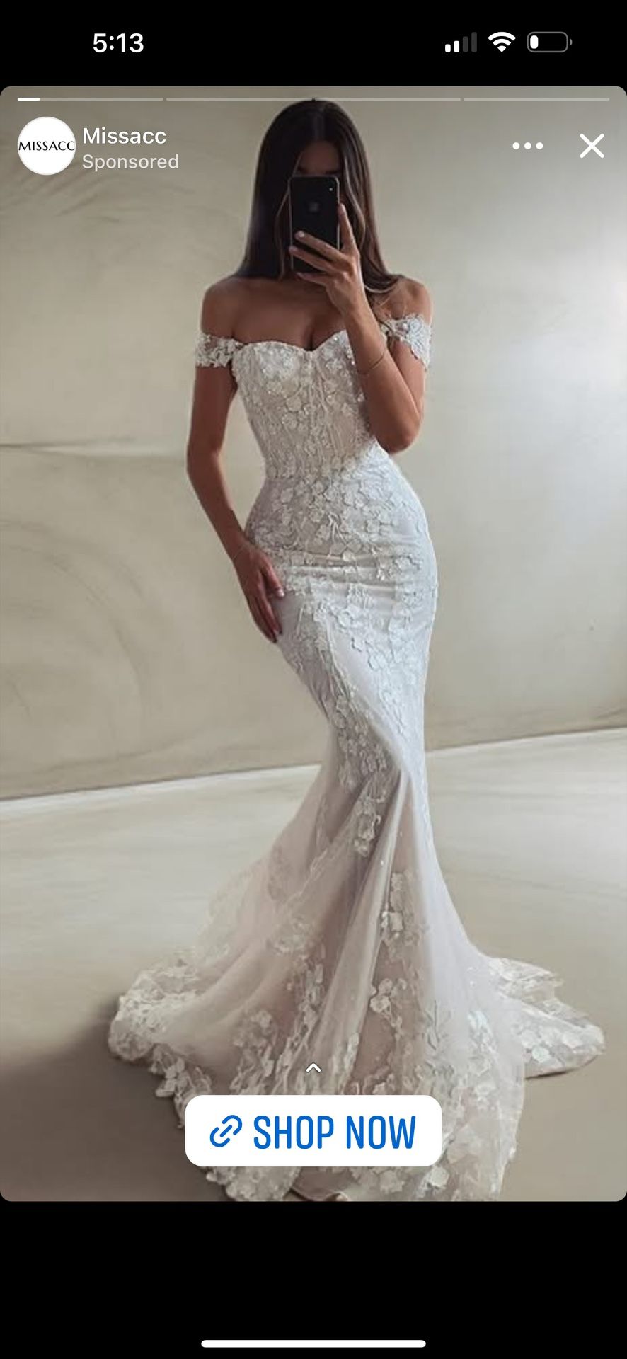 Wedding Dress For Sale Size 12