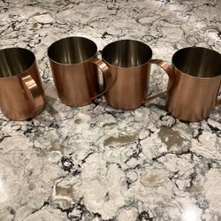 4 copper cups