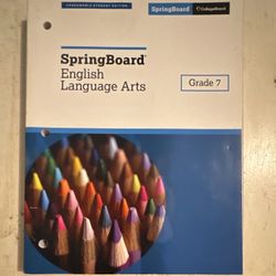 SpringBoard English Language Arts Grade 7 Consumable Student PB 2013