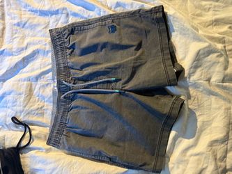Men's Gray Board Shorts with Drawstring