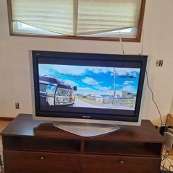 Panasonic Flat Screen TV And Stand