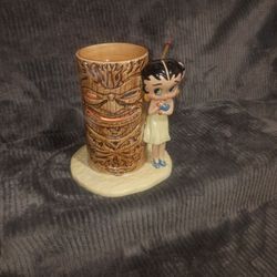 "Betty Boop Tiki Fire. " (3 In 1) Incense And Oil Burner/Candle Holder