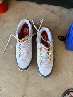 Air Jordan 9 Low White Yellow Sneakers