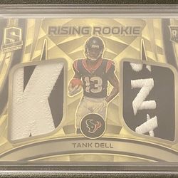 2023 Panini Spectra Tank Dell Rising Rookie Materials Gold Vinyl 1/1
