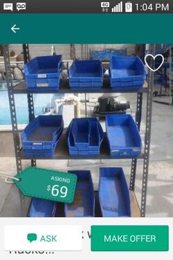 Metal shelves