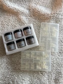 2 packs of nails and Nail powder