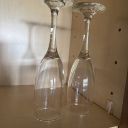 2 Narrow Wine glasses