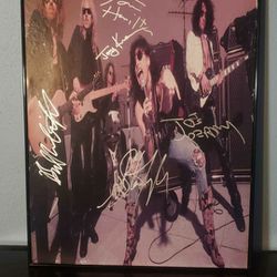 Rare Vintage 1993 Signed Aerosmith "Live Stock" Get A Grip Promo Poster With COA