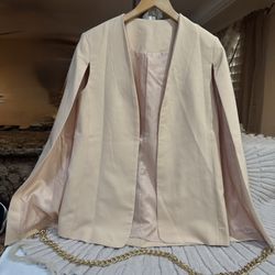 Beautiful Jacket / Open Sleeveless Cape Jacket  Medium 