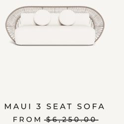 MAUI COLLECTION LOVE SEAT FOR OUT DOOR AND IN DOOR