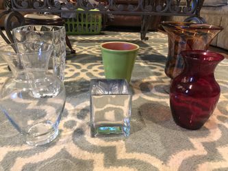 Flower Vases, ASSORTED SIZES, SHAPES and DESIGNS