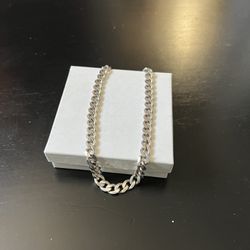 Solid 925 Silver  Cuban Link Chain 