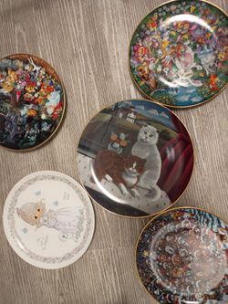Collection of plates antique limited edition has numbers in back