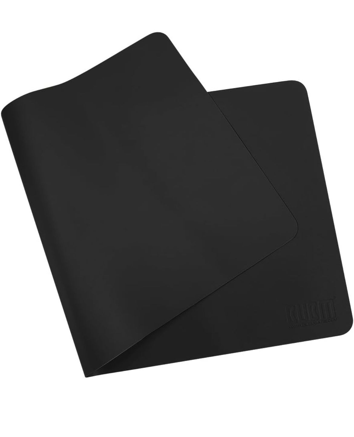 31.5” x 15.75” Office Desk Mat Leather Blotters Gaming Mouse Pad with Smooth Surface - Black