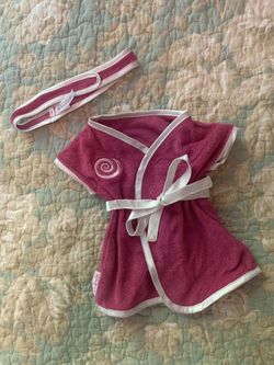 American Girl Doll Salon Robe and Headband Set