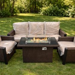 Patio Furniture Set With Fire Pit 