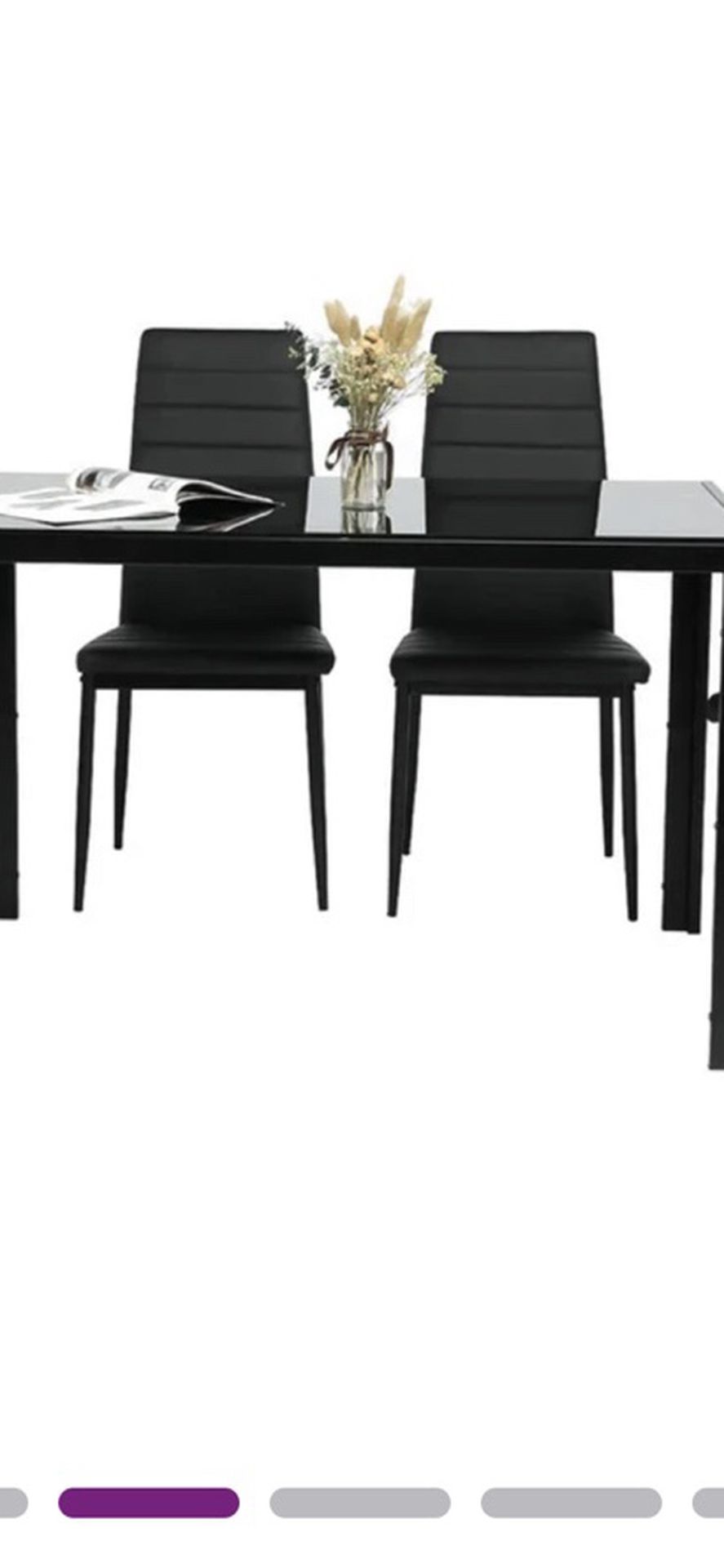 Black Glass Top Table (retail $250)